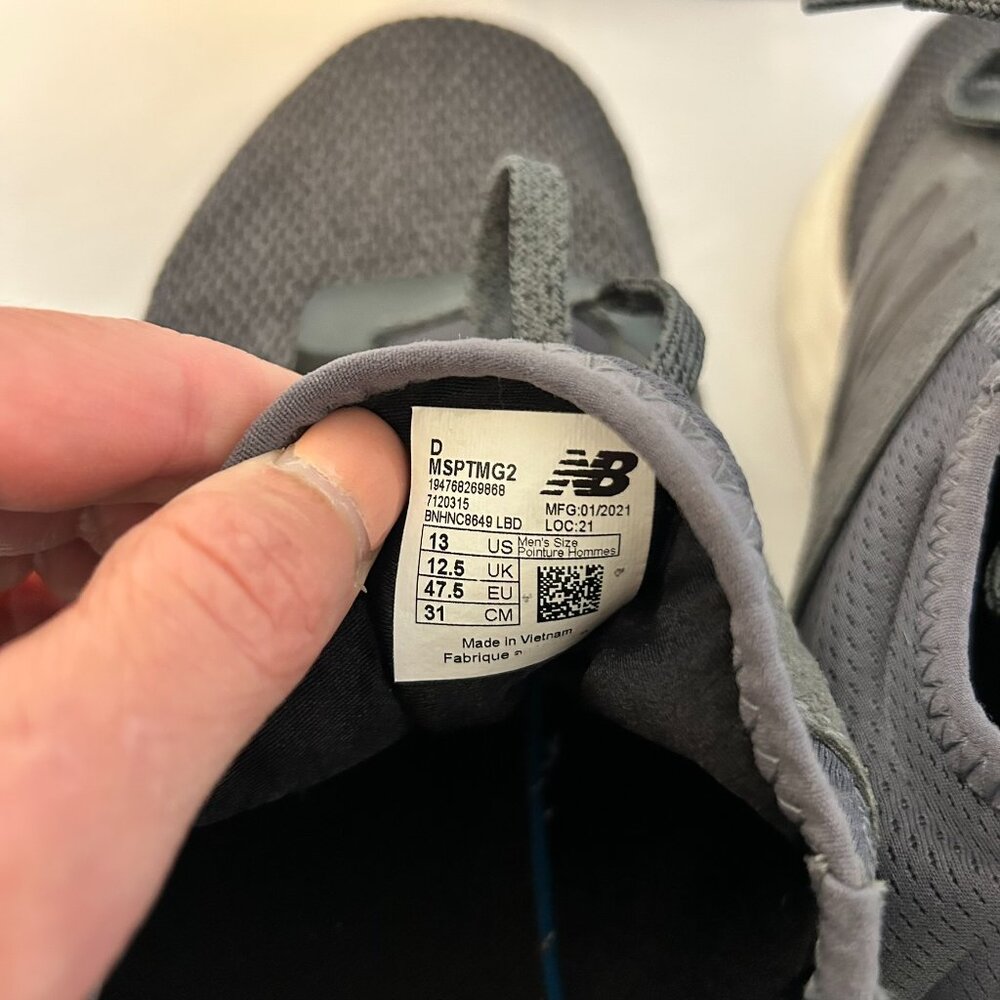 New Balance Grey Mens Tennis Shoes Size 13 - Picture 6 of 6
